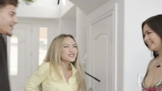 Linda Lan  Scarlett Alexis Blinde Date 3 Way With 2 Asian Babe